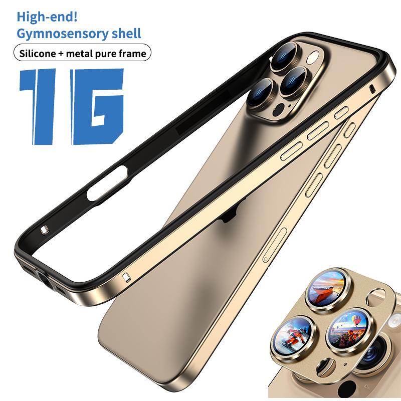 Desert Titanium Camera Lens Protector Bumper Cover Case For For Iphone 16 Pro Max 1 Plus 14 13 Mini 12 11 SE 8 Protection