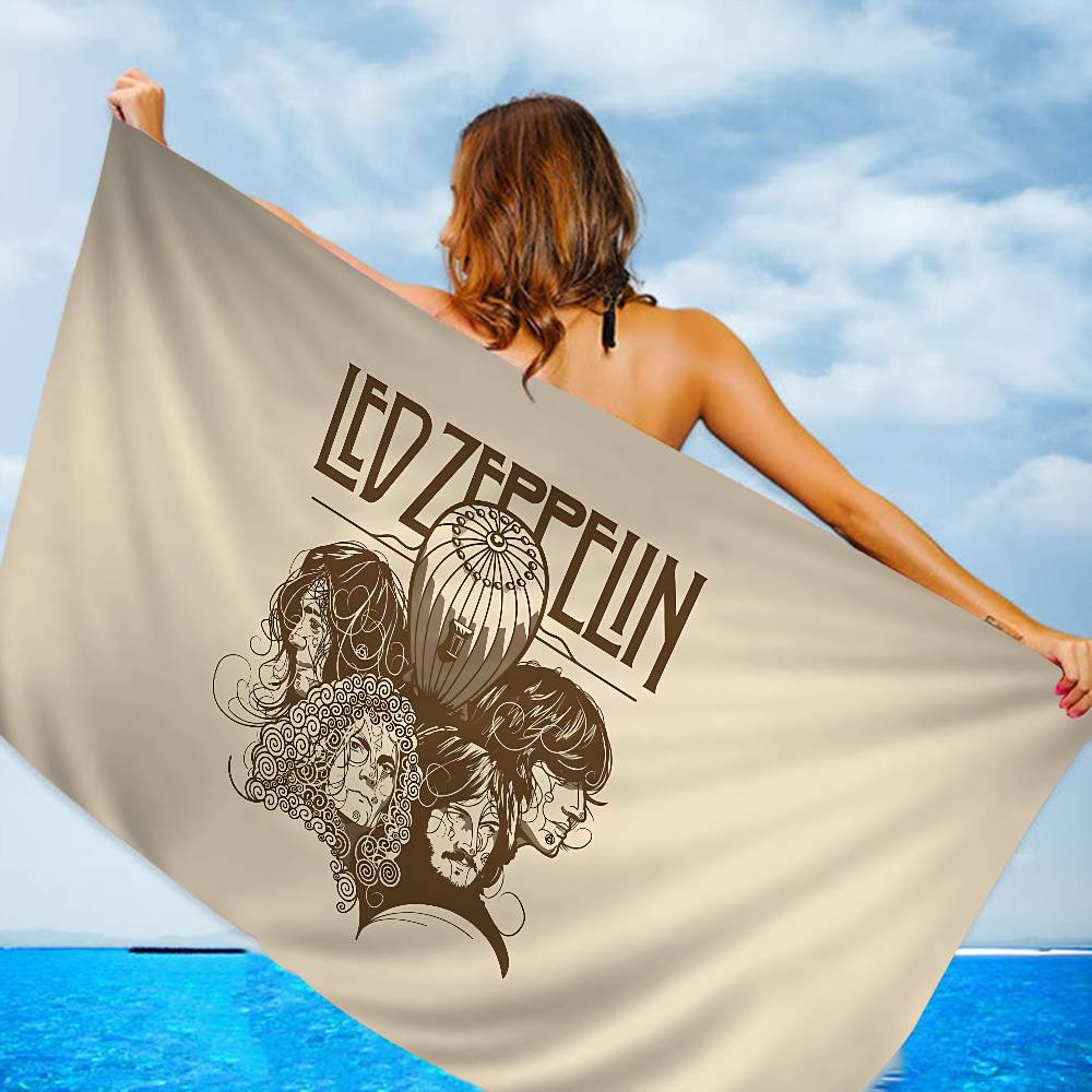 Classic Rock Band L-Led Z-Zeppelin Beach Towel Colorful Bath Towels for Girl Microfiber Quick Dry Custom Sand Free Beach Yoga