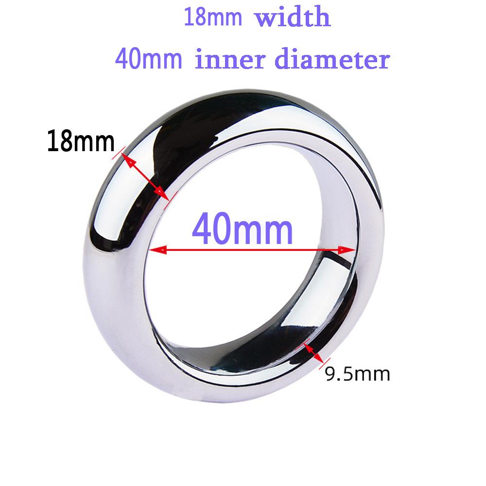 6 Size Metal Cock Ring Sex-Toys For Men Penis Bondage Lock Delay Ejaculation Penis Rings Weight Cockring Sex Toys For Adults 18