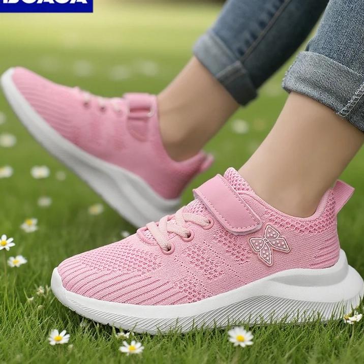 Scarpe Casual Carine da Ragazza Sneakers da Corsa Leggere in Rete Calzature Piatte Comode per Camminare Bambini Studenti Antiscivolo