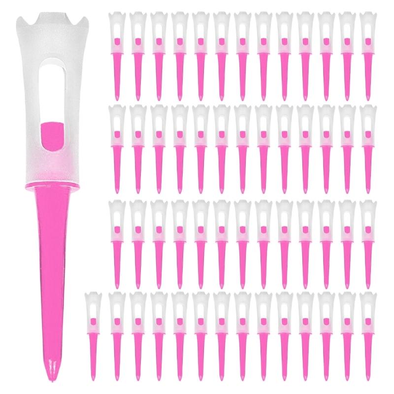 50Pcs/pack Golfs Tees Golfs Plastic Tees Golfs Base Support Tees Golfs Tees Driver Training Accessory Golfs Holder Set