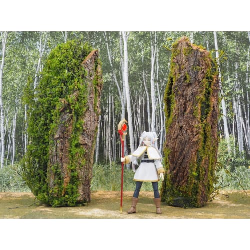 [Good In Three Directions] Artificial Forest Trees and Grass Sheet for Figure Dioramas, Figma Figures, Cure Arts Forest (28x8cm Artificial Trees)