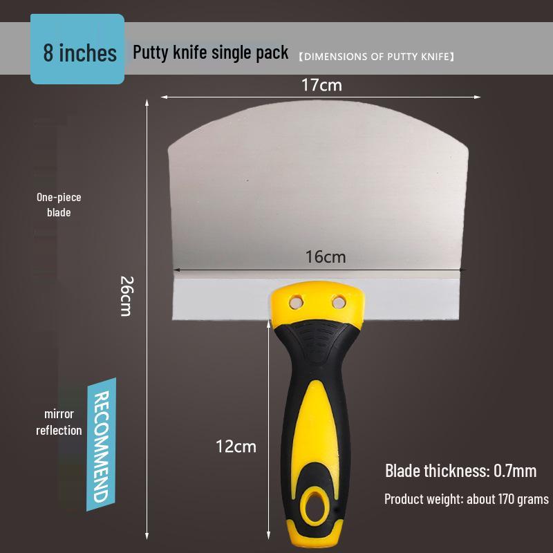 Stainless Steel Curved Plastering & Putty Trowel Set