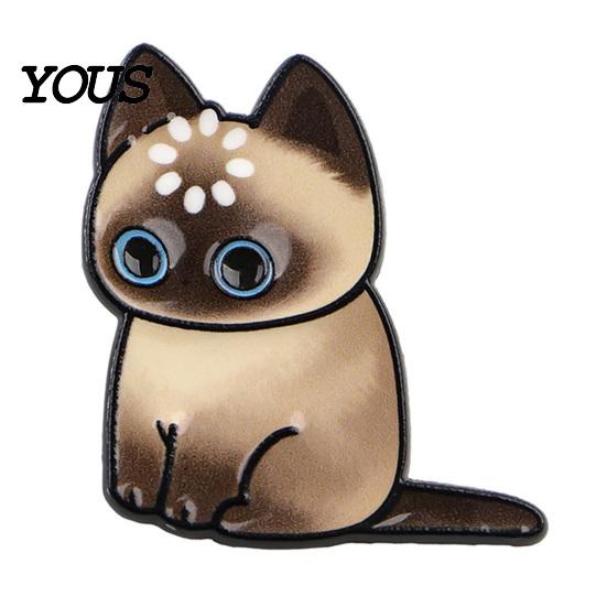 Cat Shape Brooch Cartoon Pin for Clothing, Enamel Kitten Alloy Badge Clothing Accessories Pin, Backpacks Hats Scarves Decorative Accessory,