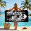 Gothic Skull Fashion Beach Towel: Ideal for Summer Adventures Soft, Absorbent and Quick Drying Suitable for Swimming and Bathing