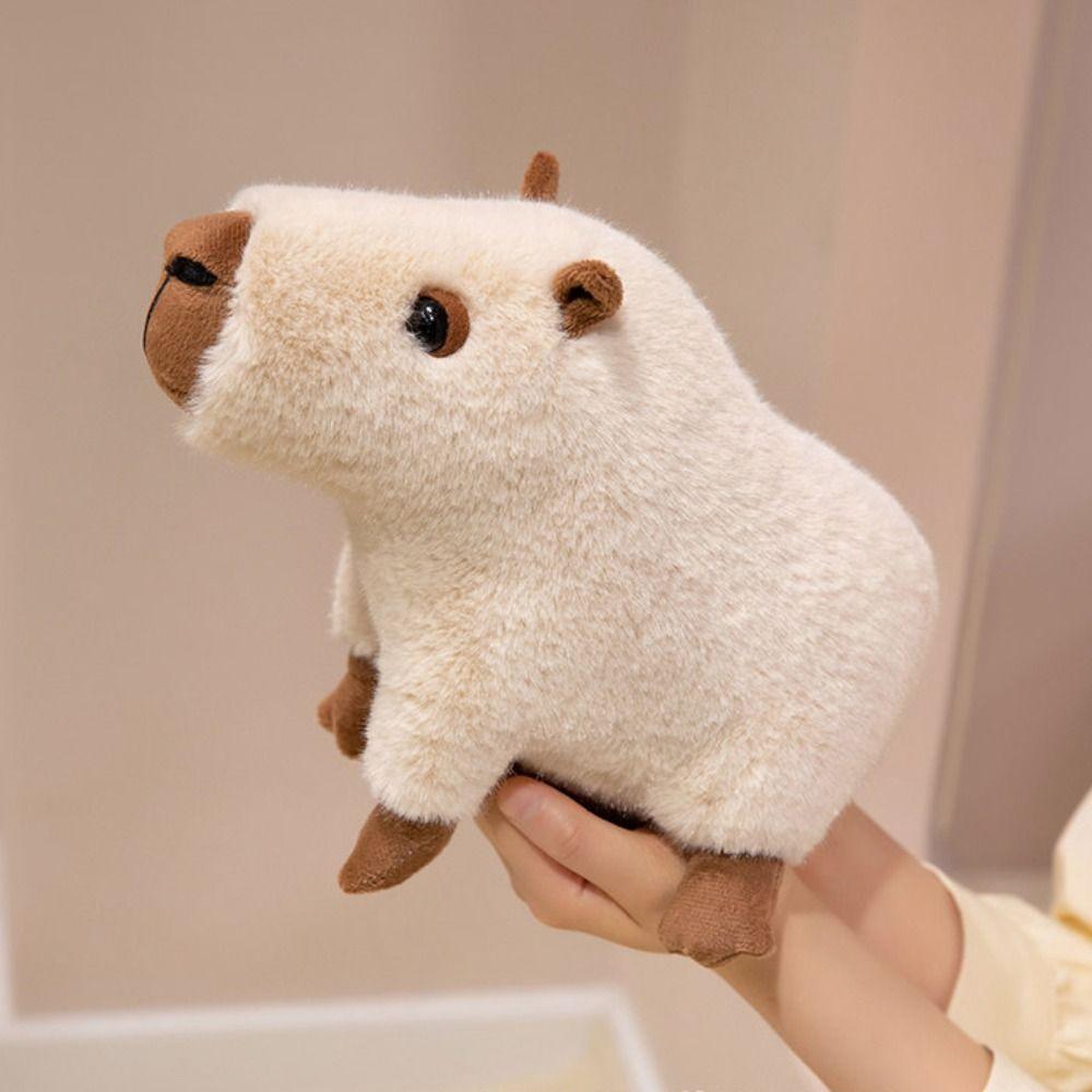 26cm/36cm Capybara Stuffed Toy Green Leaves Capybara Plush Animal Nursery Decor