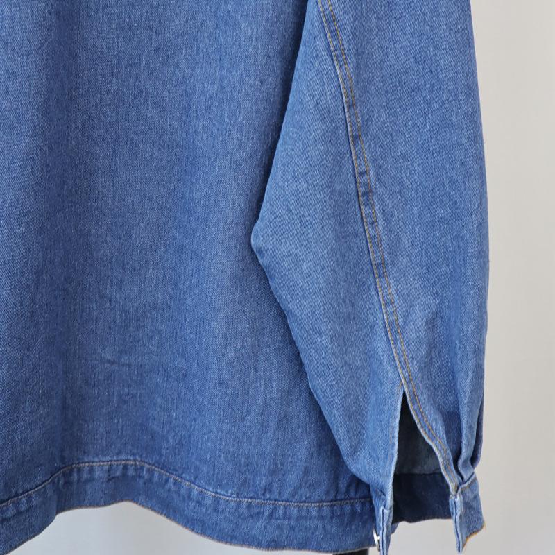 Denim Splicing Knitted Cardigan 2025 Autumn and Winter New Loose Casual Fashion Versatile Lazy Sweater Jacket