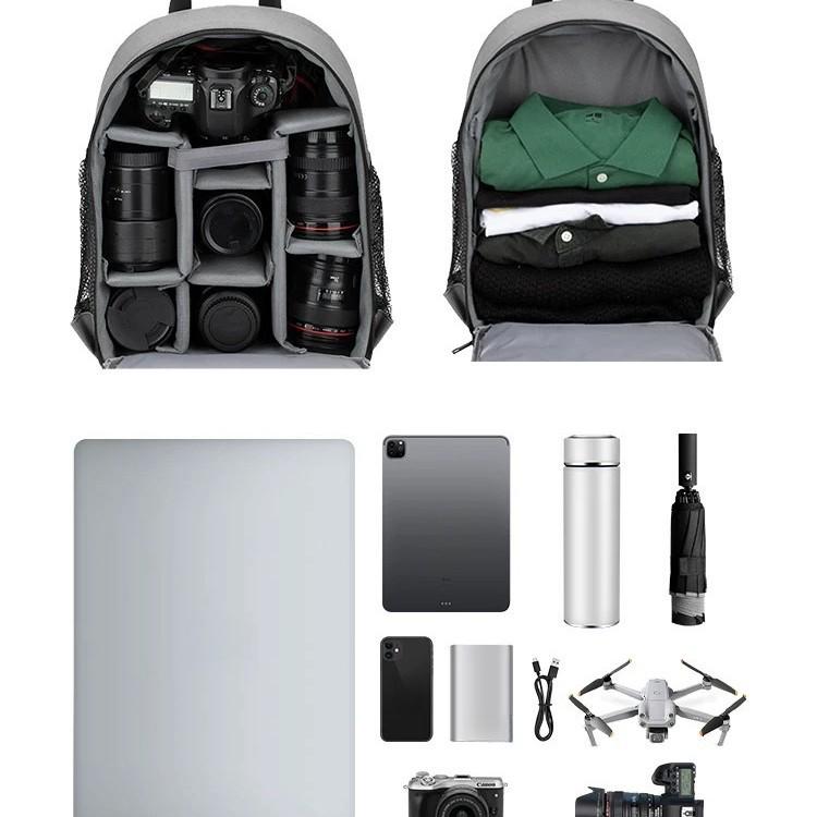 Waterproof Professional Camera Backpack with Rain Cover, Double Shoulder Design, and Laptop Compartment for Men and Women