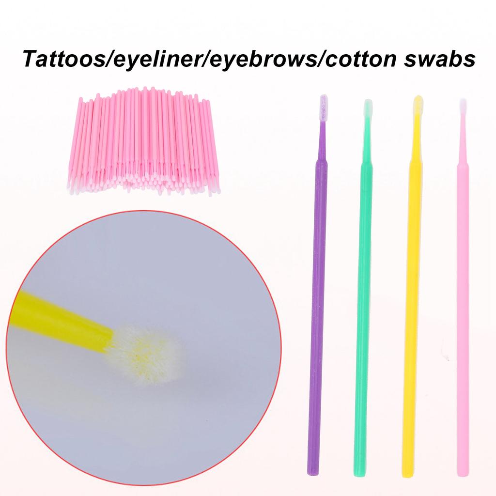 400pcs Bendable Micro Applicator Brushes Micro Wands Supplies for Makeup Eyeliner Application