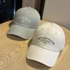 New American Retro Letter Embroidery Deep-fit Soft-top Baseball Cap, Sun Protection, Face-slimming, Versatile Duckbill Cap