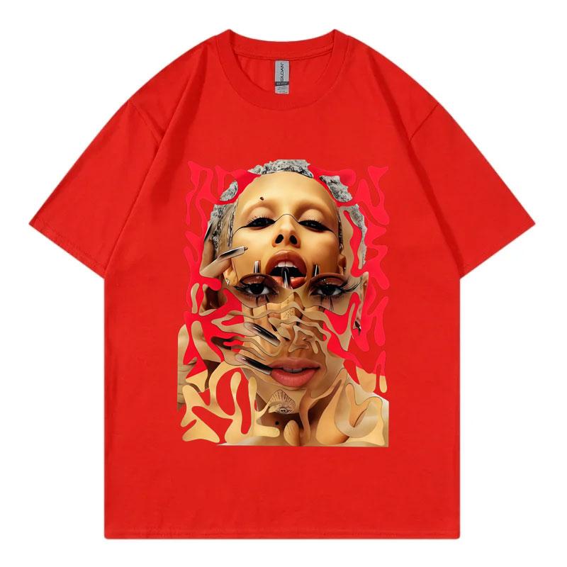 Singer Doja Cat Graphic T Shirts Men Women Clothing Fashion Aesthetic Short Sleeve Tshirt Summer Casual Loose Cotton Tshirts