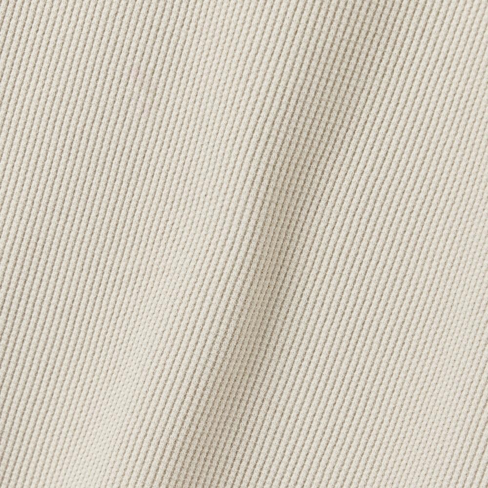 BROMPTON LONDON Button Waffle Half Sleeve T-Shirt - Beige (P252Mts433)