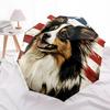 1pc Patriotic Dog Automatic Folding Umbrella, Sturdy And Durable Automatic Folding Umbrella with 8 Ribs, Convenient for Outdoor Use058
