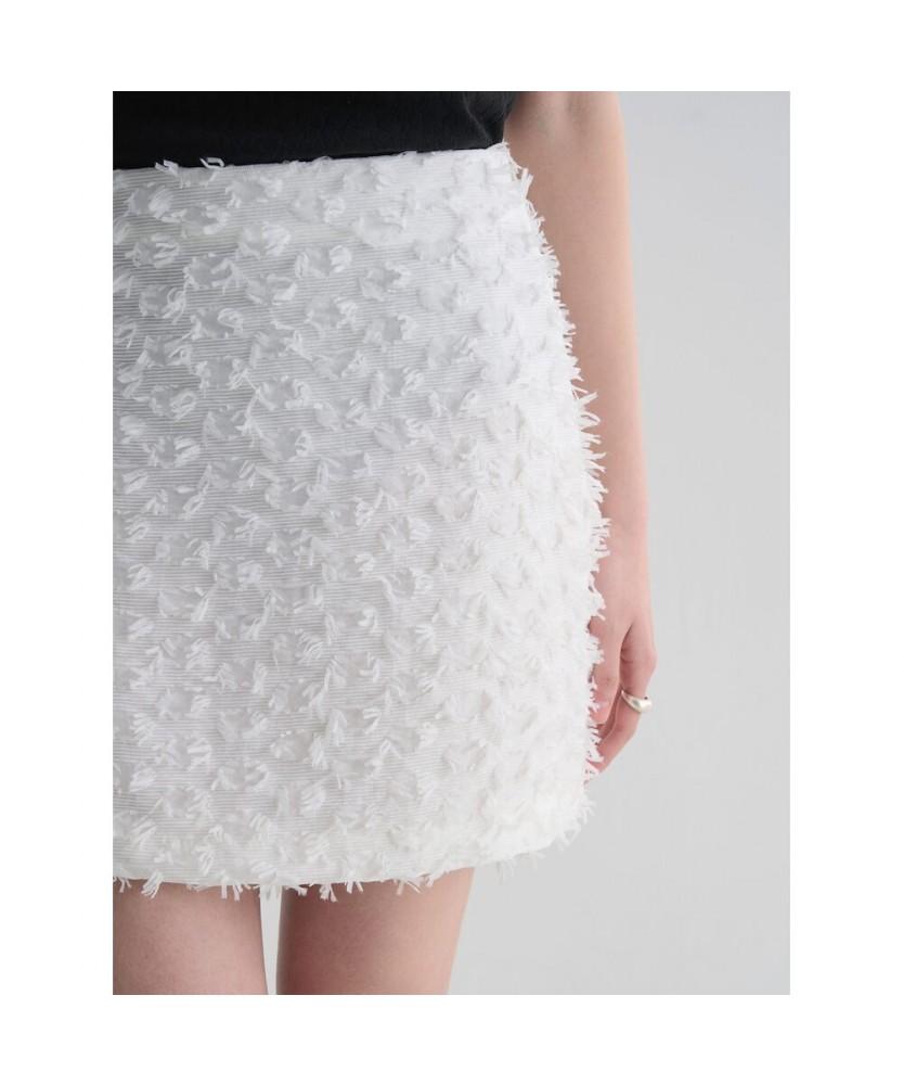 8SECONDS Motif Mini Skirt White