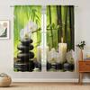 Zen Sense Printed Curtain for Home Decor - Rod Pocket Window Treatment for Bedroom   Kitchen   Living Room