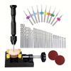 36Pcs/set Precision Hand Drill Set, Stainless Steel Needle Vise with 25 Twist Drills and 10 Carbide PCB Rotary Tools for Resin, Wooden Crafts
