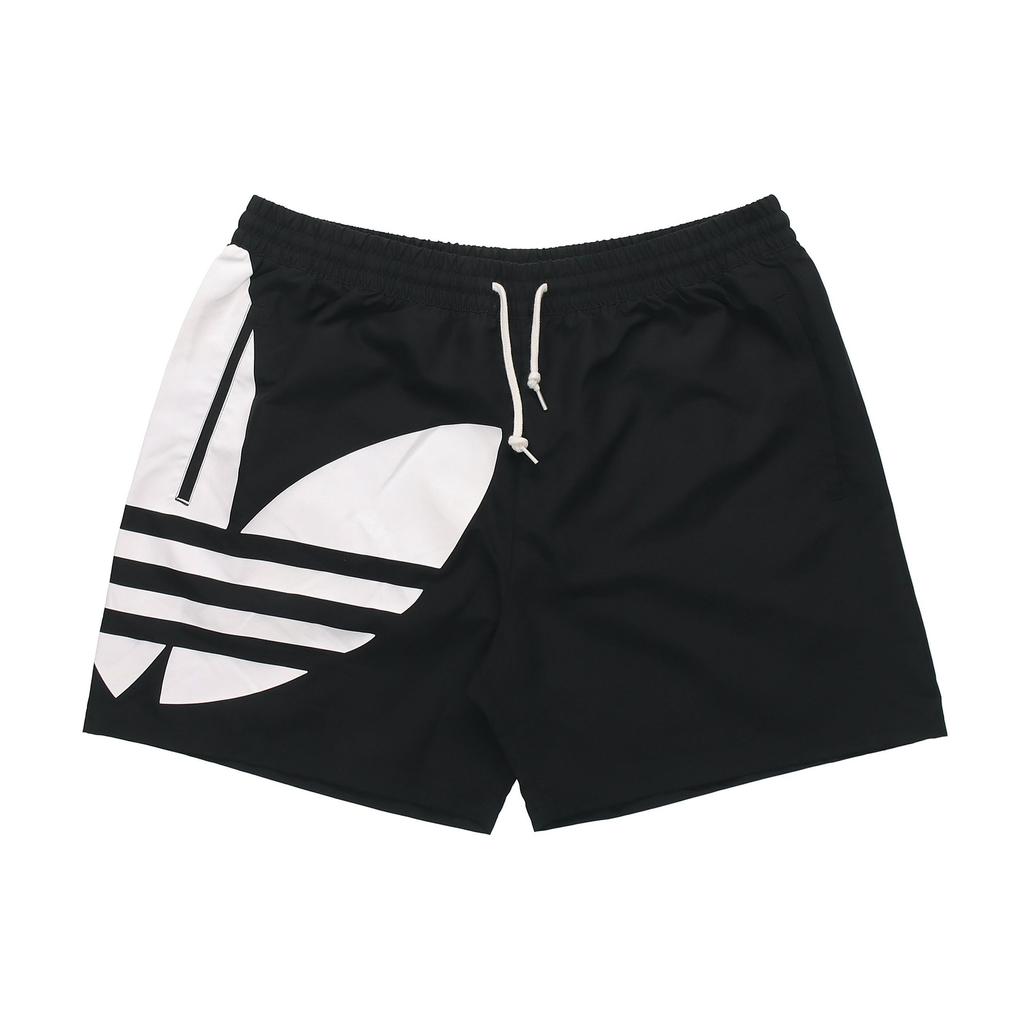 Adidas Originals Trefoil Print Casual Sports Atmungsaktive Shorts mit Kordelzug Herren Unterteile Schwarz FM9911