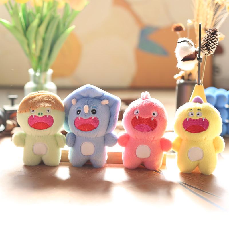 Charming Mini Rhino Plushie Cute Soft Short Plush Stuffed Animal Accessory