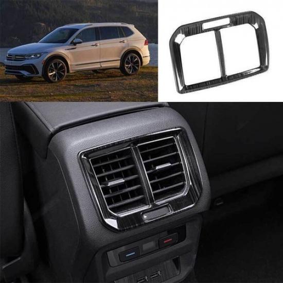 Black Titanium Rear Air Outlet Vent Cover Trim 1pcs For VW Tiguan 2018-2023 2024
