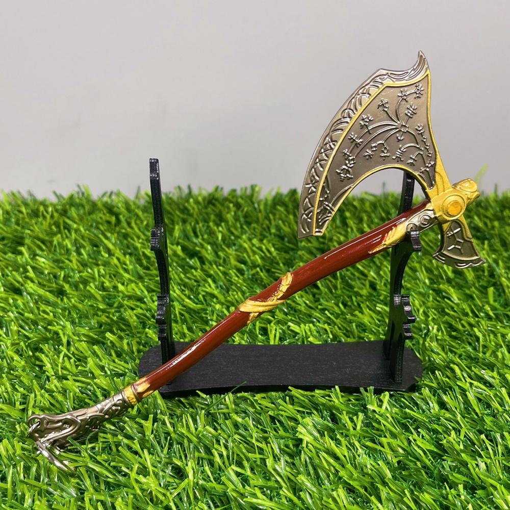 18cm God of War 4 Katana Axe Metal Anime Kratos Athena Blade Ghost Leviathan Chaos Sword Real Size Japanese Katana Sabre Toy