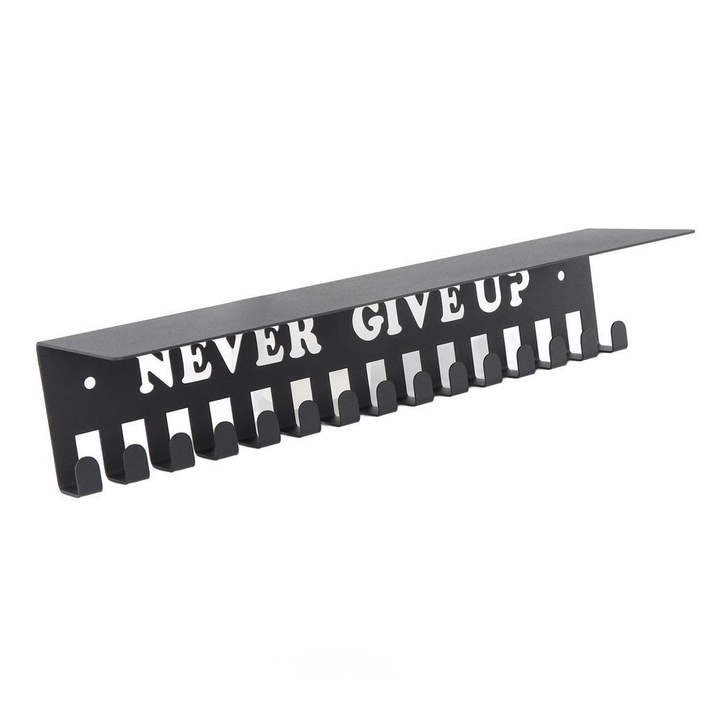 Medal Hanger Wall Mount Metal Multiple Hooks High Load Bring Shelf for Home Entryway
