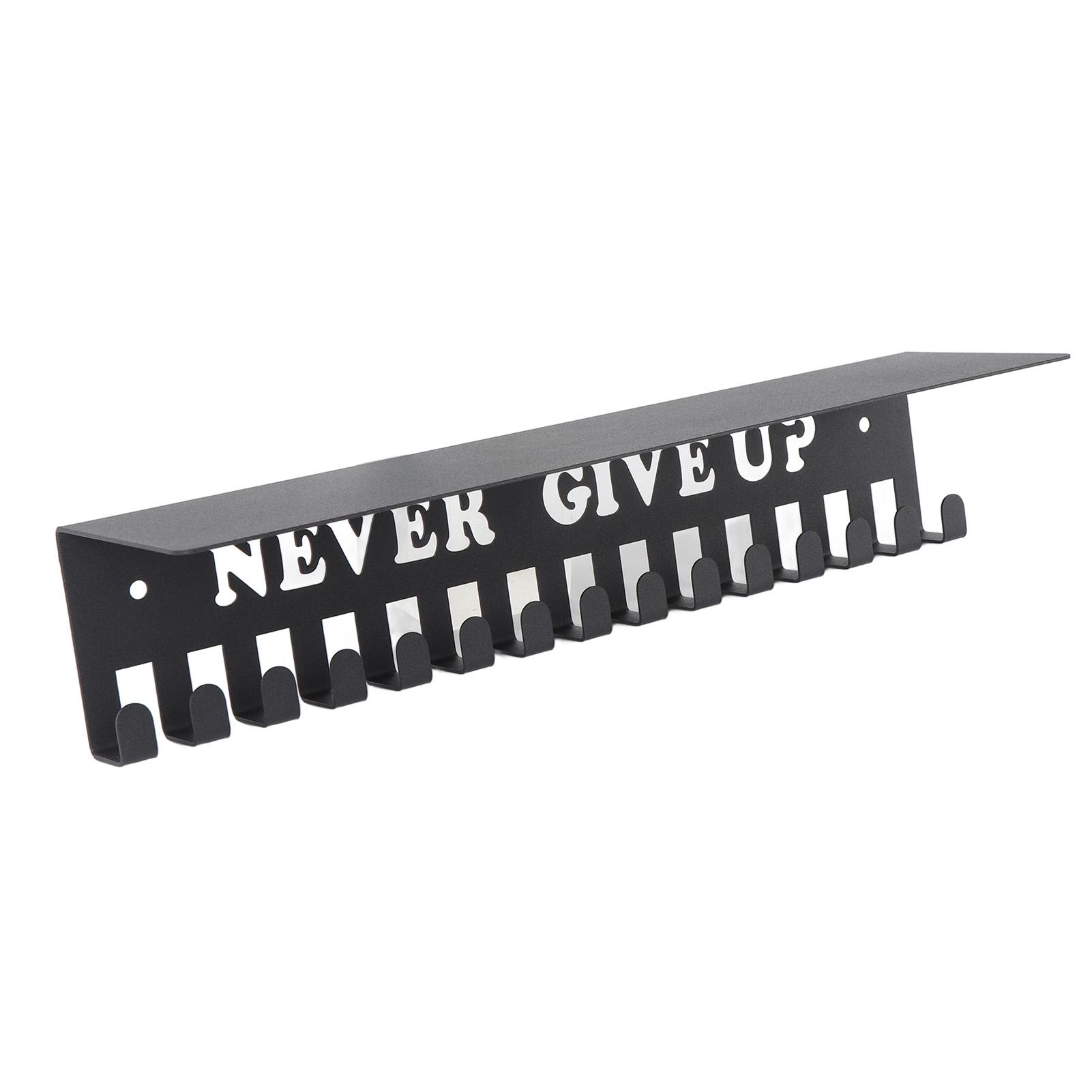 

Medal Hanger Wall Mount Metal Multiple Hooks High Load Bring Shelf for Home Entryway
