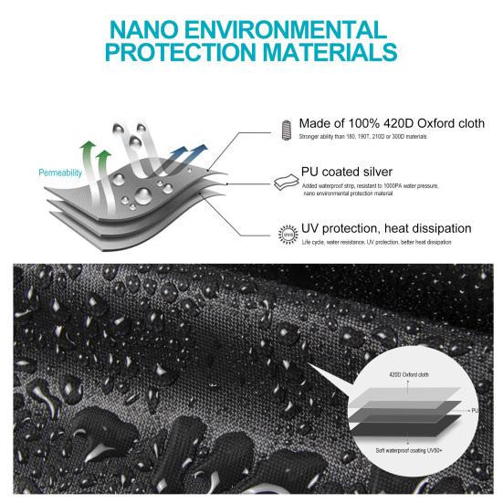 Pokrowiec na motocykl Tkanina Oxford 420D Wodoodporny Zewnętrzny Schron Ochronny na Skuter z Otworami na Zamek