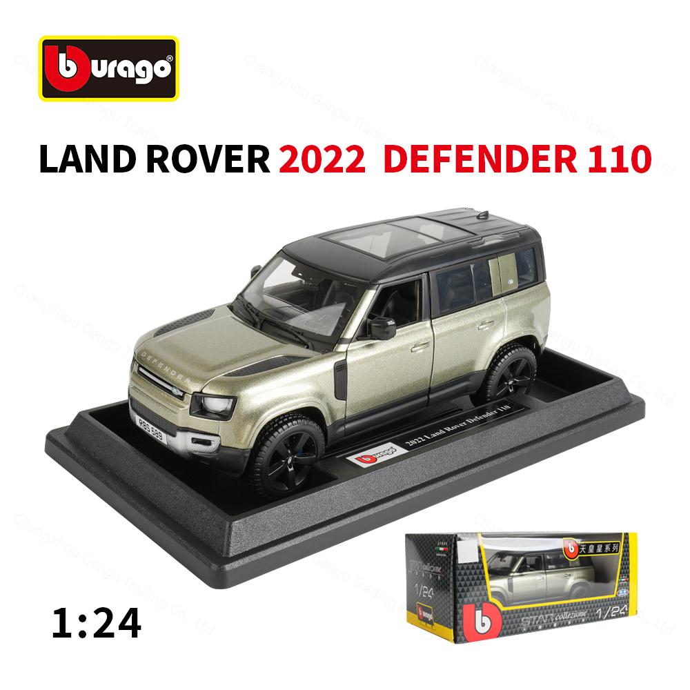 

Bburago 1:24 2022 Land Rover Defender 110 Die Dasting Alloy Car Model Art Deco Collection Toy Gift Factory Authorization зелёный