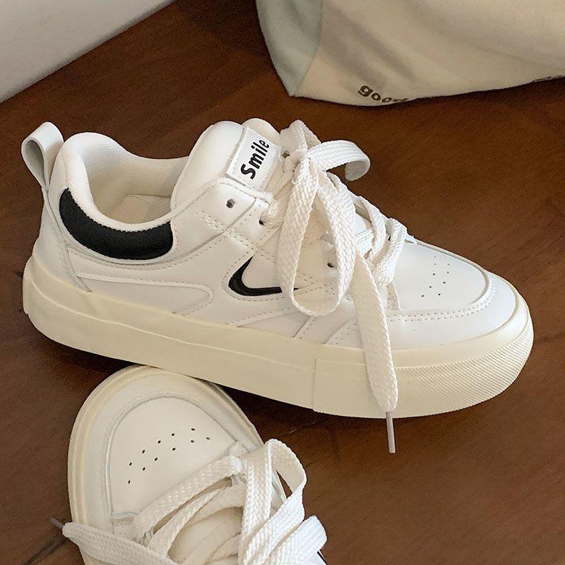 Women's shoes little white shoes women's 2025 spring and summer new leisure sports versatile heightening thick baseplate shoes women ins