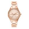Armani Exchange Three-Hand Rose Gold-Tone Stainless Steel Watch