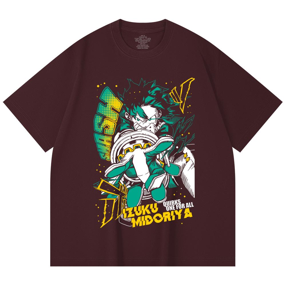 230 Gsm 100% Cotton My Hero Academia V2 Deku Print Unisex Heavy Cotton T Shirt