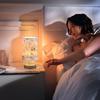 Table Lamp Farm Animal House Car Windmill Cow Sheep Pig Horse Dog Cat Goose Hen Nightstand Lamp with Wood Base Fabric Lamp Shade Bedside Desk Lamp