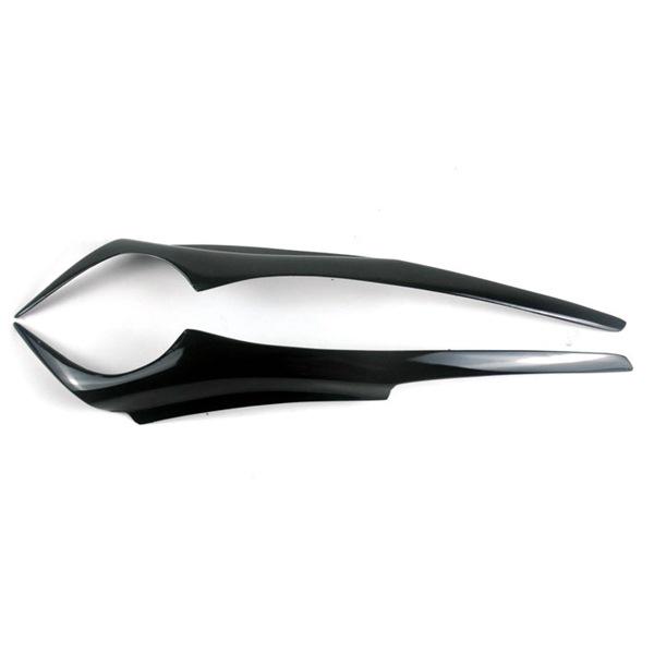 BMW 3 Series E90/E91 Glossy Black Eyelid Covers for Headlights (2006-2011, 1 Pair)
