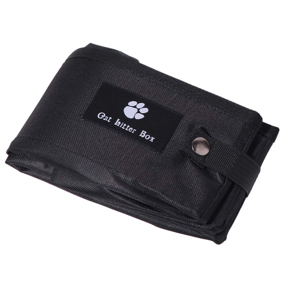 Easy To Clean Waterproof Portable Cat Litter Box Folding Reusable Cat Toilet Tray Oxford Pet Garbage Bin for Cats and Dogs