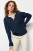 Women's Fashionable Stylish Sweater Black Wide Fit Color Blocked Knitwear Sweater
