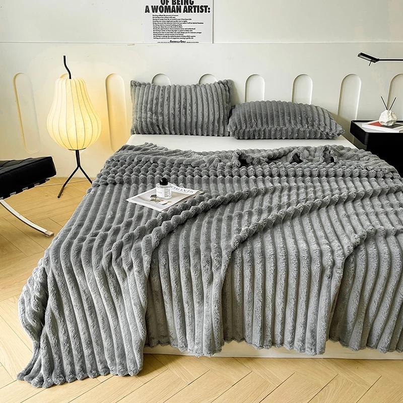 1 Stück Einfarbige Überwurfdecke Antistatisch Kuschelig Weich Warme Decke für Schlafzimmer Wohnzimmer Sofa Reise Camping Überwurfdecke