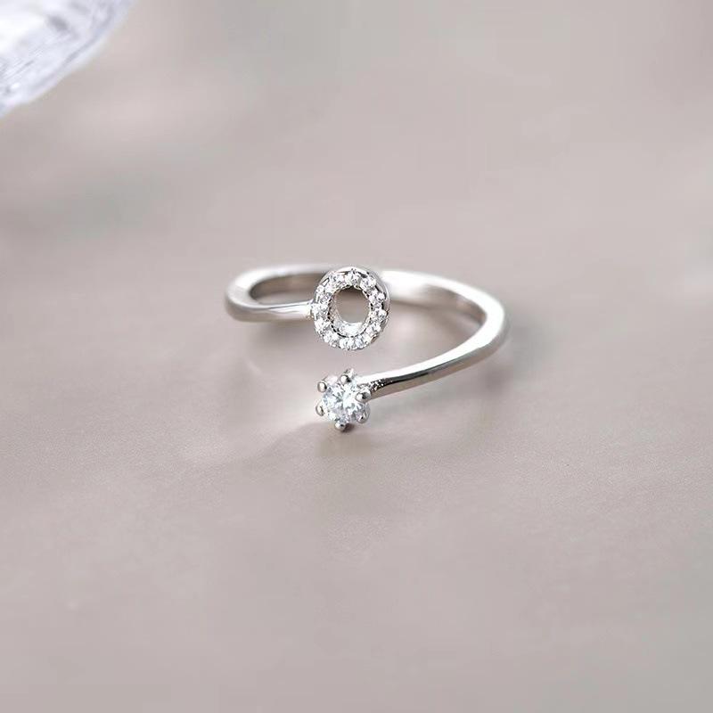 Exquisite Women's 26 Letter Open Ring - European & American Design