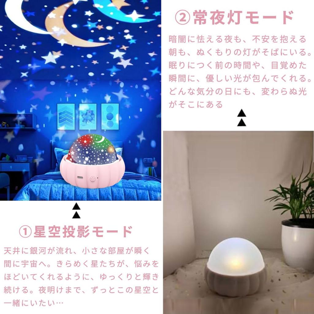 ROBOT PLAZA Planetarium Projector for Home Use, Kids' Star Projector, Ceiling Projection, Starry Sky Light, Toy, Birthday Gift (Pink)