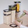 Square Stackable Food Storage Boxes Transparent Sealed Square Fresh-Keeping Boxes  Tea Storage