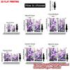2pcs Purple Butterfly Calla Lily Curtains Digital Printing   Vibrant Butterfly and Flower Pattern for Bedroom Living Room Decor