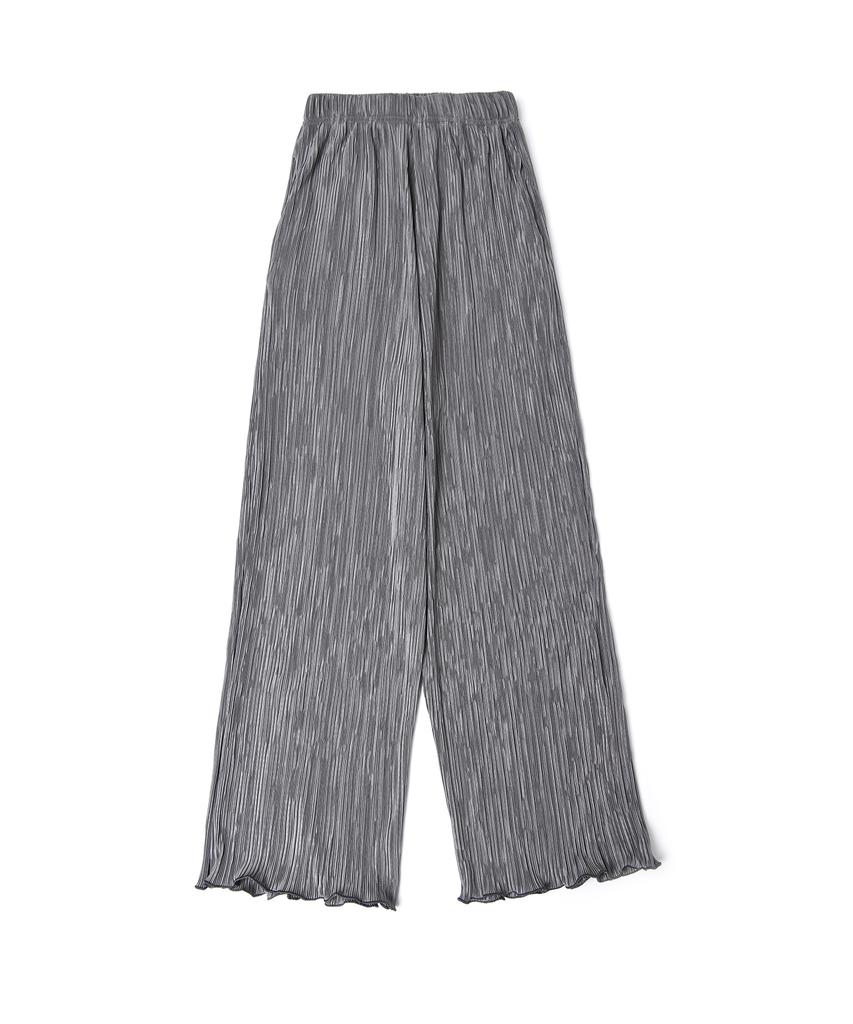 STARRYEYED Daily Pleated Elastic Waist Pants (Charcoal)