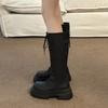 Skinny long boots for women's autumn new thick leg design sense, large tube circumference increases height, small knight boots
