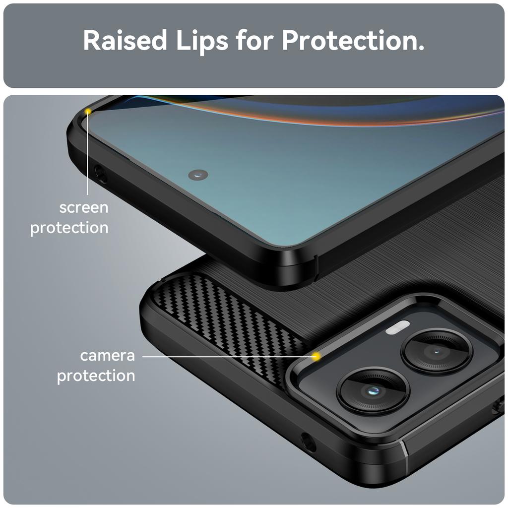 For Motorola Moto G 5G (2024) TPU Case Carbon Fiber Texture Phone Back Cover