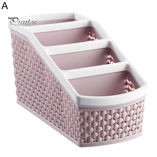 Storage Box Hollow Anti Slip PP Multi Grid Pen Stationery Cosmetic Organizer Classroom Things