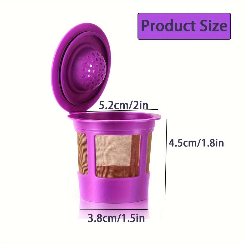 Reusable K Cups 4-Pack: Universal Fit for Keurig 1.0/2.0 & Mini Plus. Eco-Friendly & Built-In Filter.