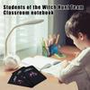 Student Classroom Notebook Cartoon Printed Portable Imitation Leather Black Notebook Creative Notebook