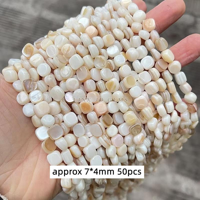 Natural Shell Beads Irregular Shape Smooth Beads Loose Spacer Bead For Jewelry Making Diy Earrings Necklace Accessory Findings