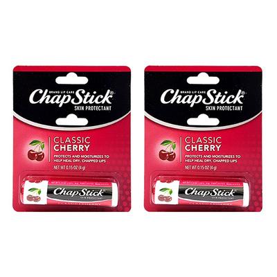 Chapstick Lippenpflege Feuchtigkeitsspendend/Pflegend Lippenbalsam, Classic Cherry, 4g, 2 Stk.