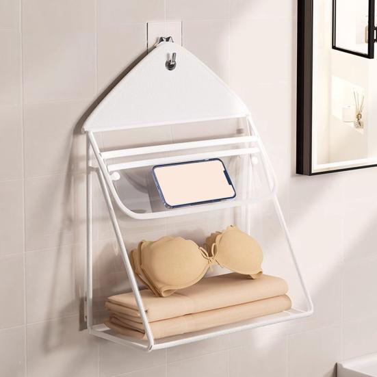 Yousheng Bathroom Hanging Bag Storage Organizer Large Capacity Waterproof Transparent Cosmetic Clothing Bag Container