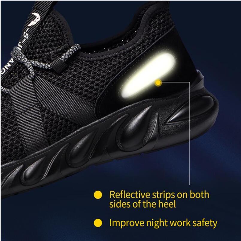 Дышащая рабочая обувь. Мужские защитные ботинки. Противопрокольная защитная обувь — фото 4